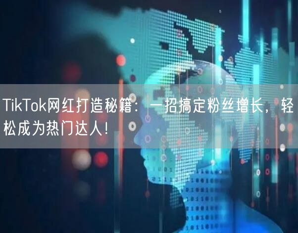 TikTok网红打造秘籍：一招搞定粉丝增长，轻松成为热门达人！