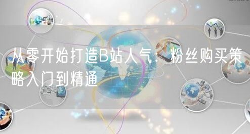 从零开始打造B站人气：粉丝购买策略入门到精通
