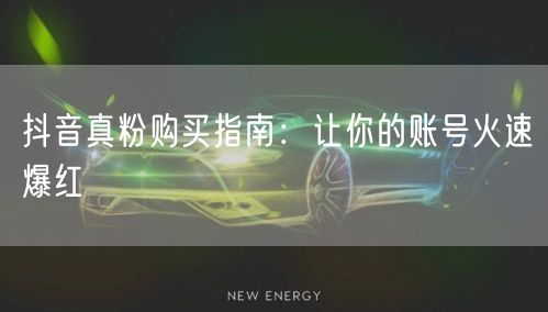 抖音真粉购买指南：让你的账号火速爆红