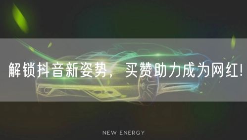 解锁抖音新姿势，买赞助力成为网红!